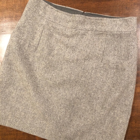 Dark Grey J. Crew Wool Skirt - Picture 1 of 6